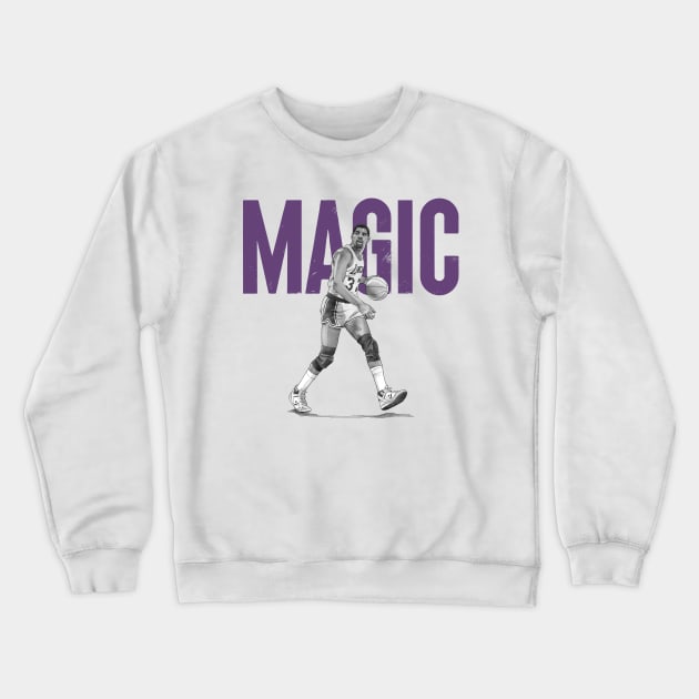 Magic Johnson Purple 86 Crewneck Sweatshirt by Dibenedetto